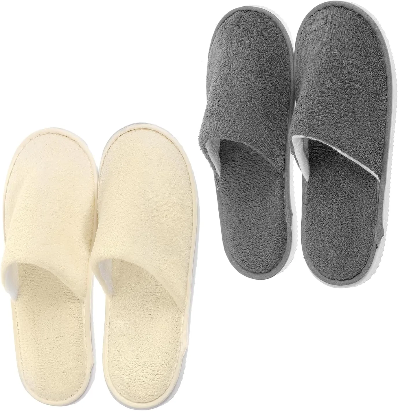 2 Pairs Spa Slippers House Guest Slipper Reusable Non Slip Disposable Soft Bride Bridesmaid Hotel Slipper for Travel Shoeless Home Indoor Bedroom Spa Wedding Party