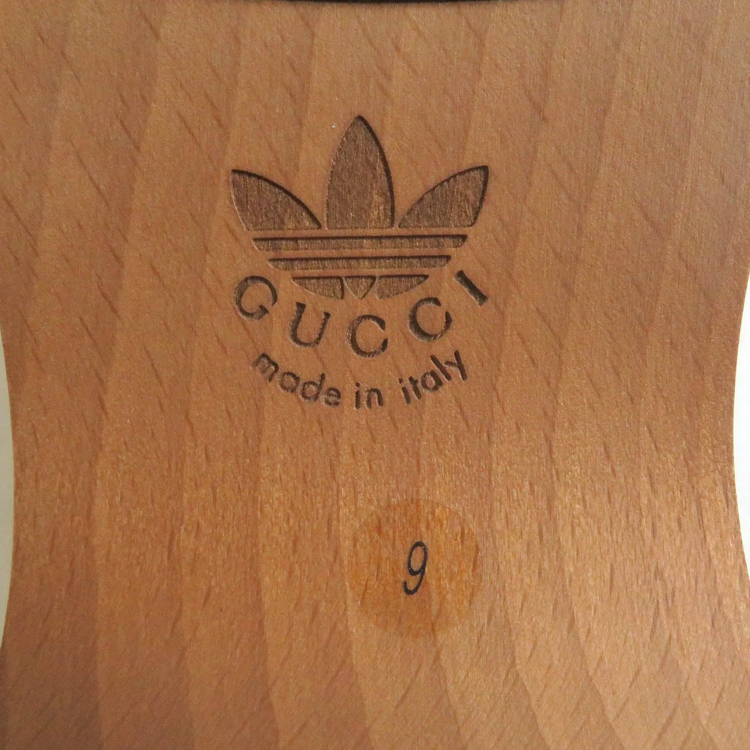 Adidas Gucci Trefoil Clog Leather Sandals Black