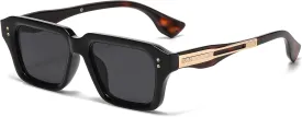 AIEYEZO Rectangle Sunglasses for Men Women Fashion Square Frame Sun Glasses 90??s Retro Designer Shades