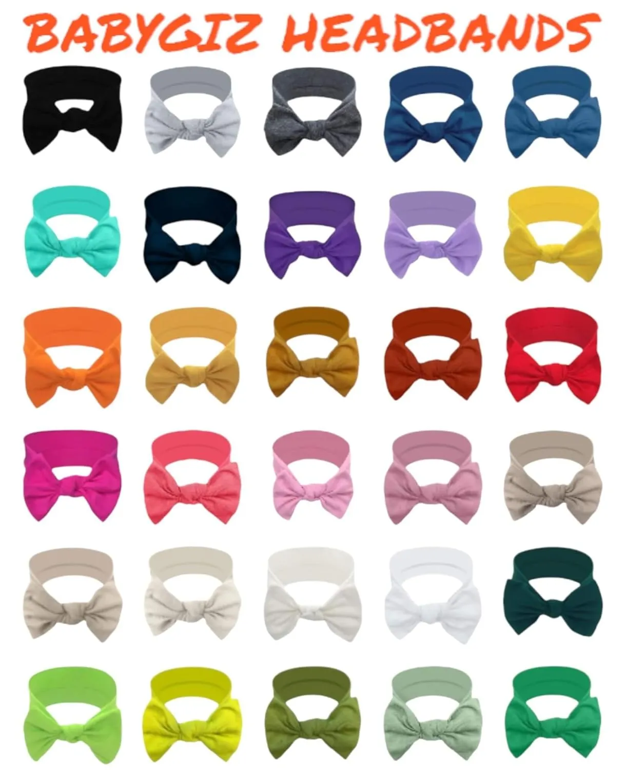Baby Girl Headbands-Infant,Toddler Cotton Handmade Hairbands with Bows Child Hair Accessories (White)