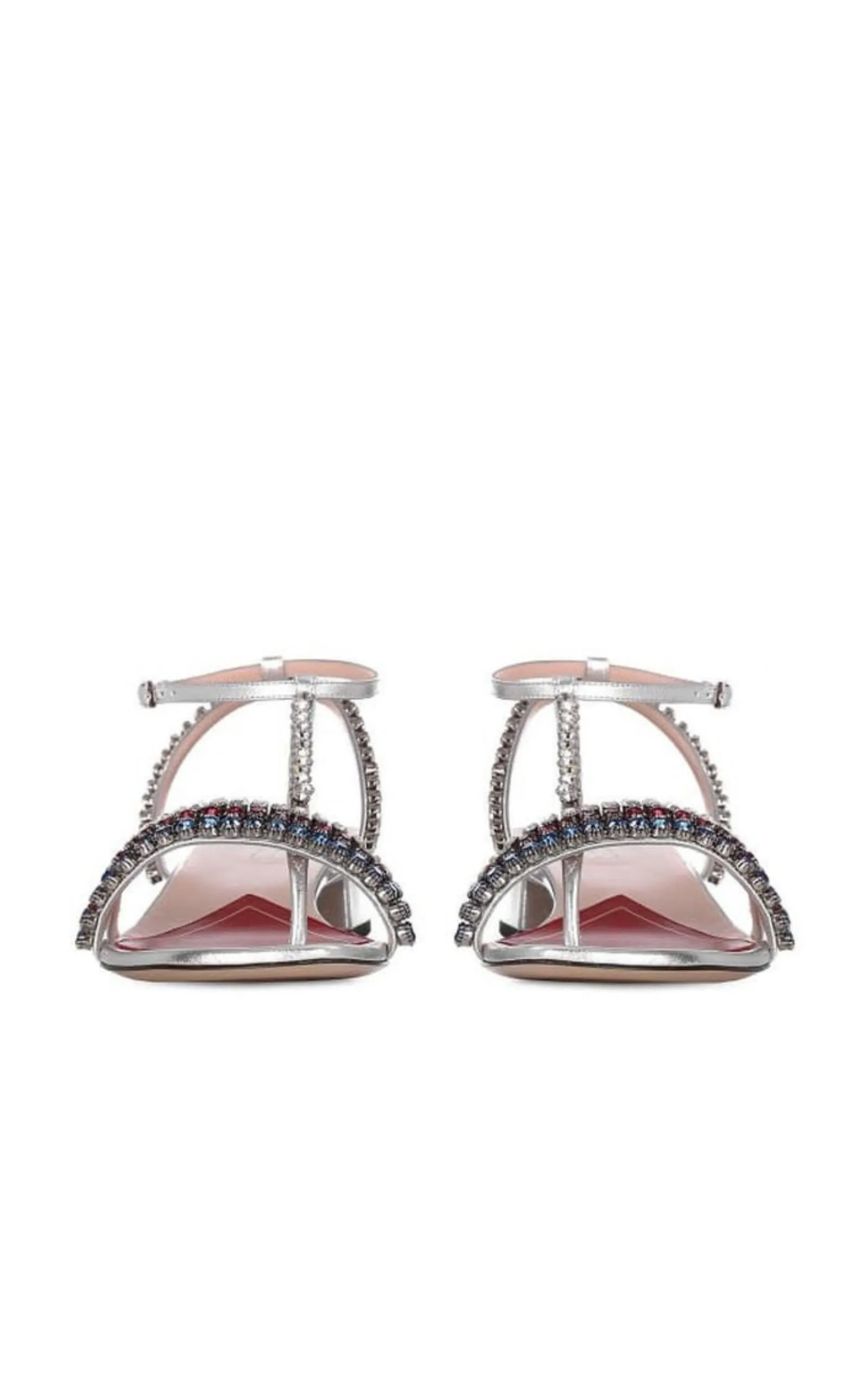 Bertie Embellished Metallic Leather Sandals