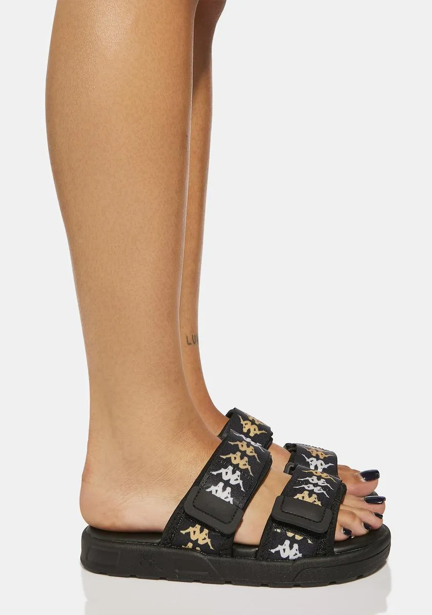 Black 222 Banda Aster 4 Sandals
