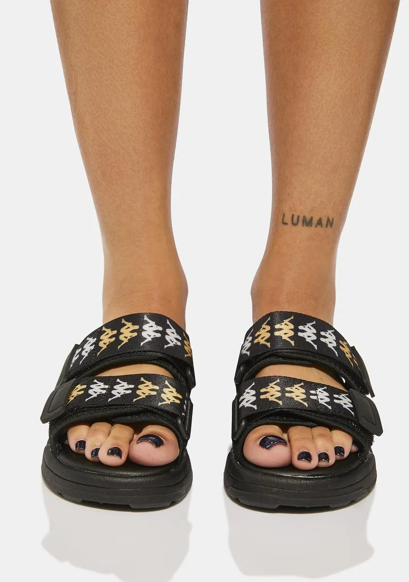 Black 222 Banda Aster 4 Sandals