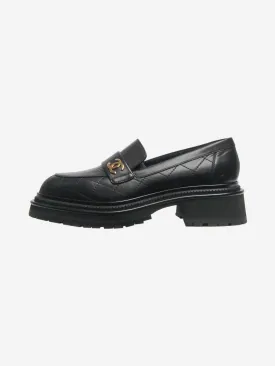 Black CC platform quilted loafers - size EU 39.5
