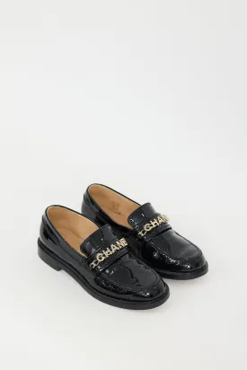 Black Patent Leather Logo Loafer