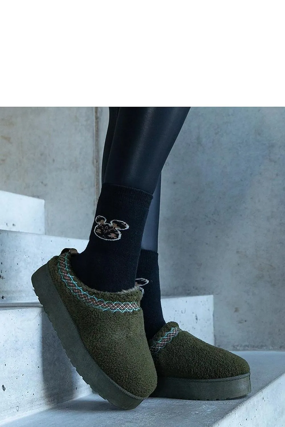 Brown snow boots with a low shaft