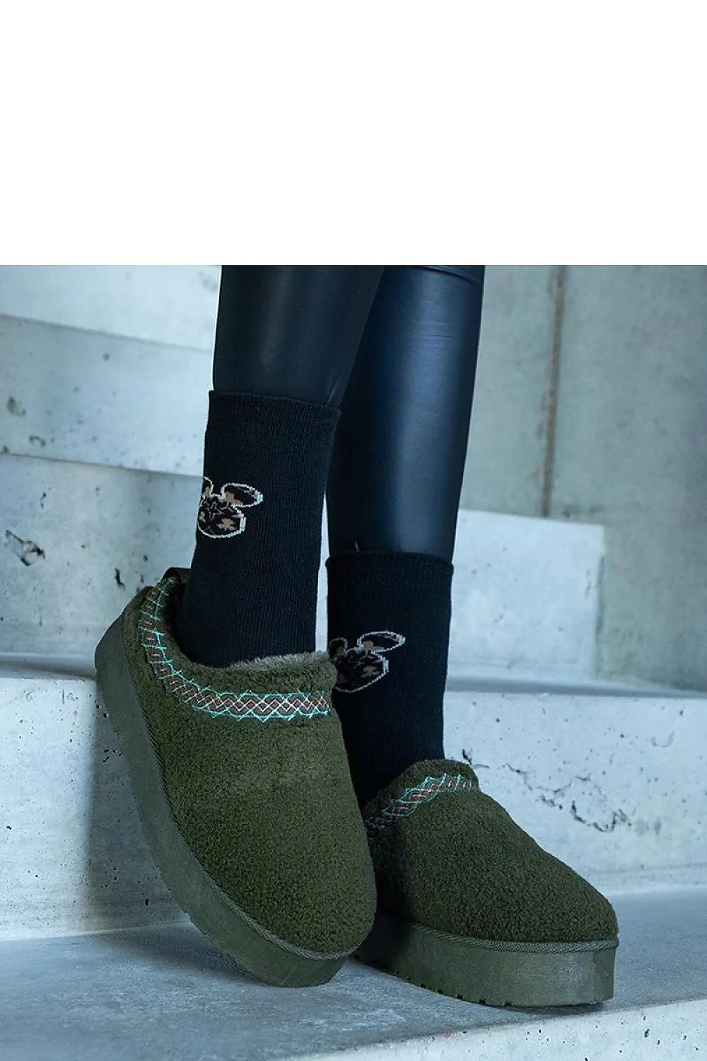 Brown snow boots with a low shaft