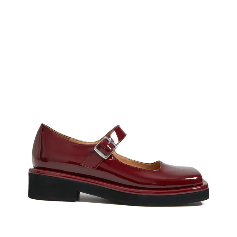 Camelia Mary Jane Handmade Retro Wide Square-Toe Lolita Shoes