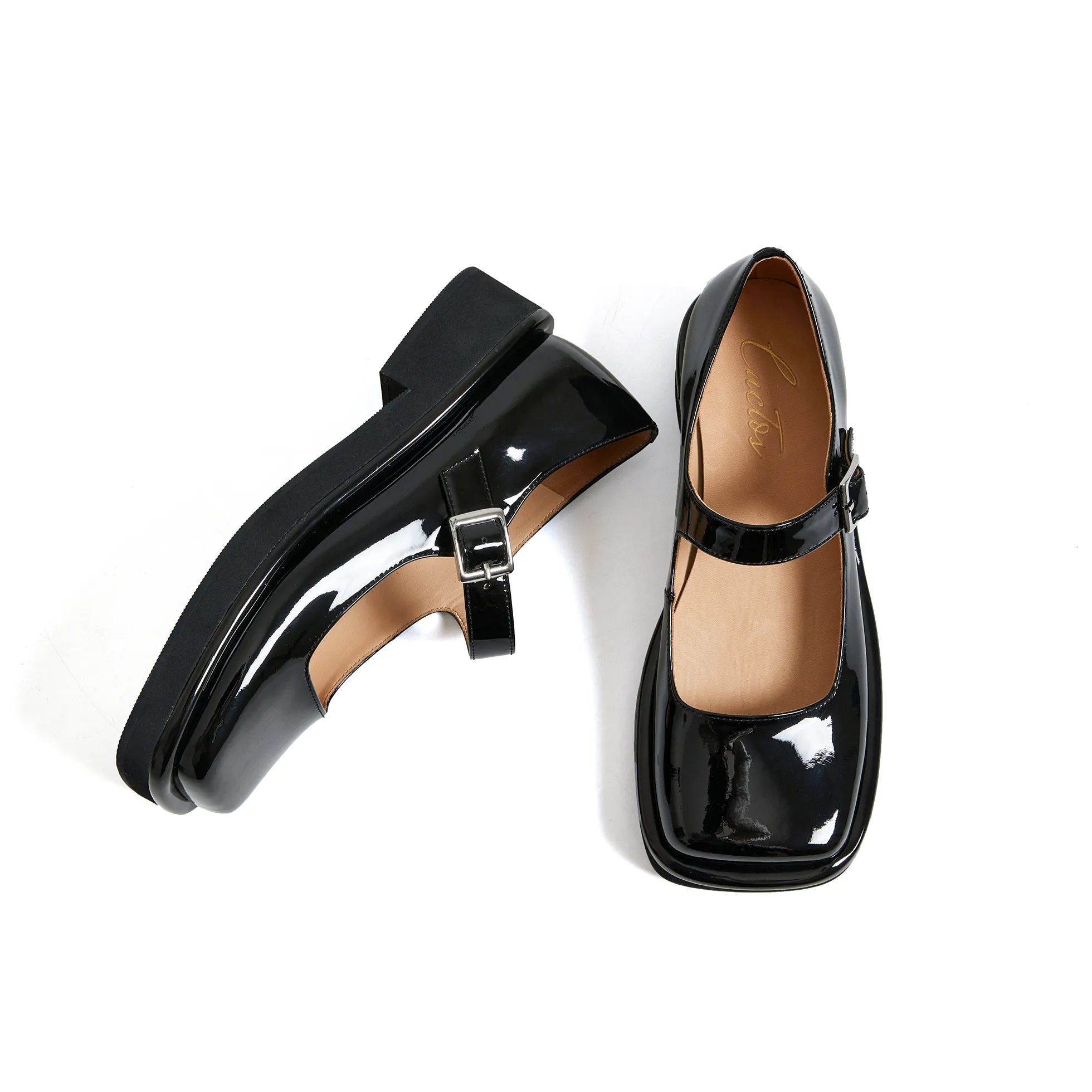 Camelia Mary Jane Handmade Retro Wide Square-Toe Lolita Shoes