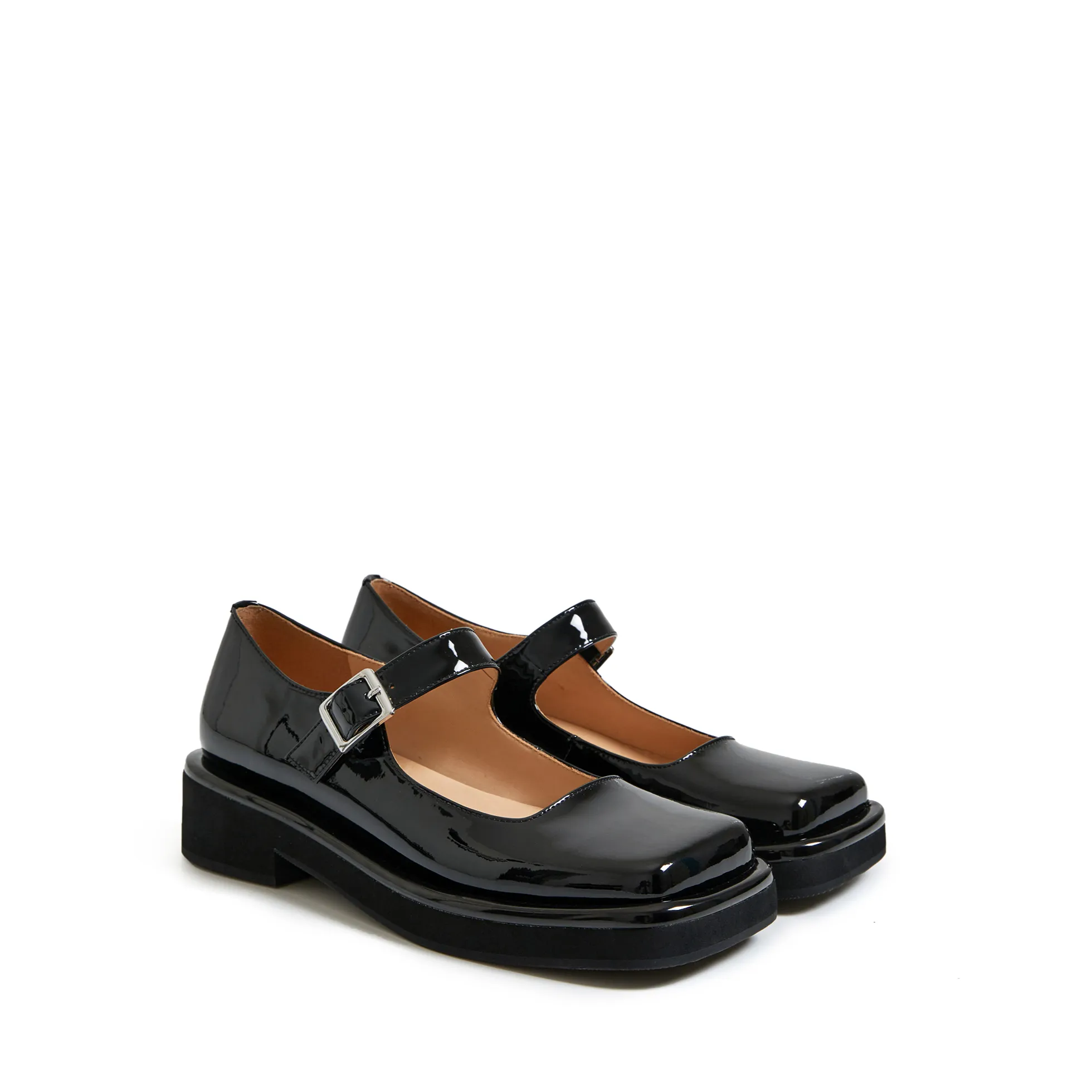 Camelia Mary Jane Handmade Retro Wide Square-Toe Lolita Shoes
