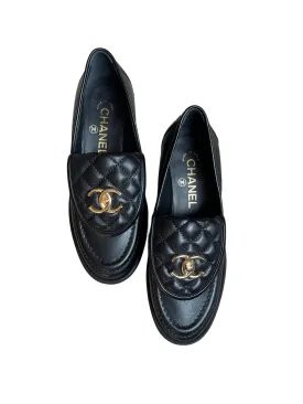 Chanel Turnlock Loafers Black LGHW 36C SKC1607