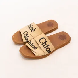 Chloe Woody canvas slides, 39