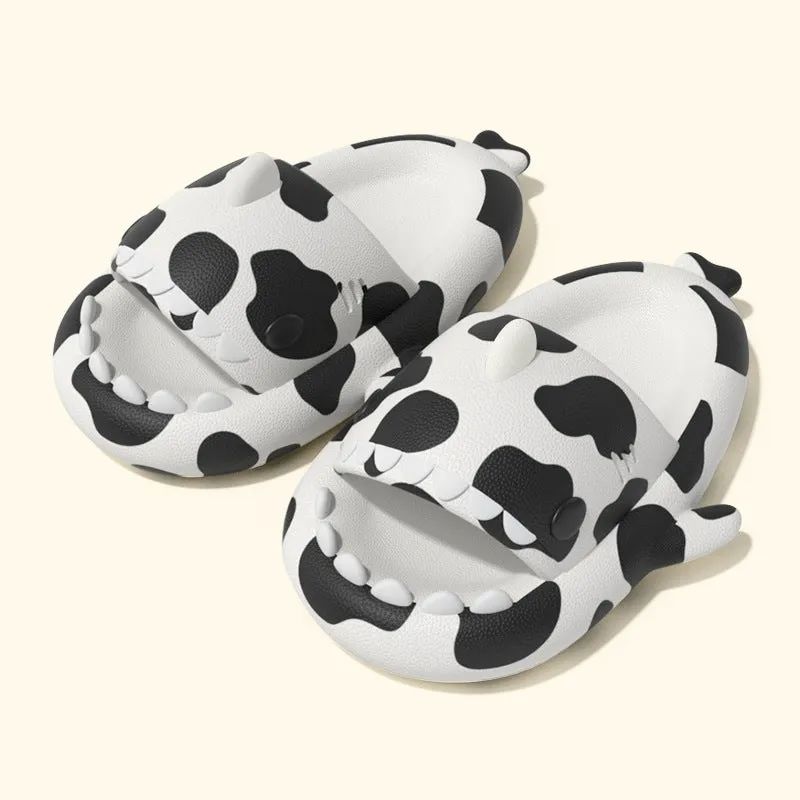 Cow Shark Slippers Women Indoor Home Non-slip