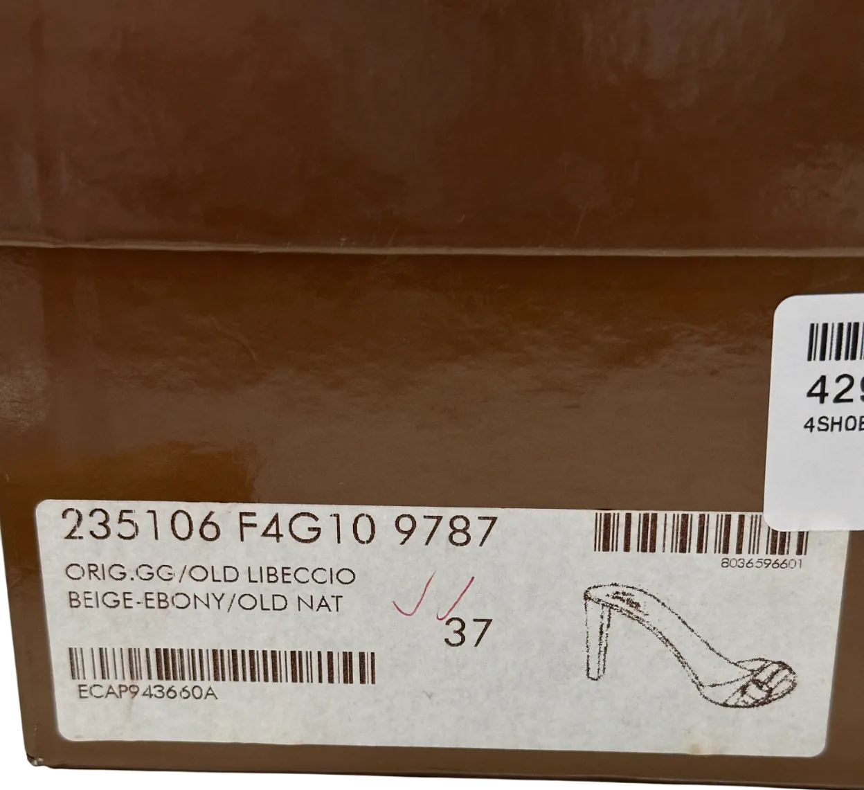 Gucci Brown GG Monogram Canvas And Leather Bamboo Horsebit Mules UK 4 EU 37 👠
