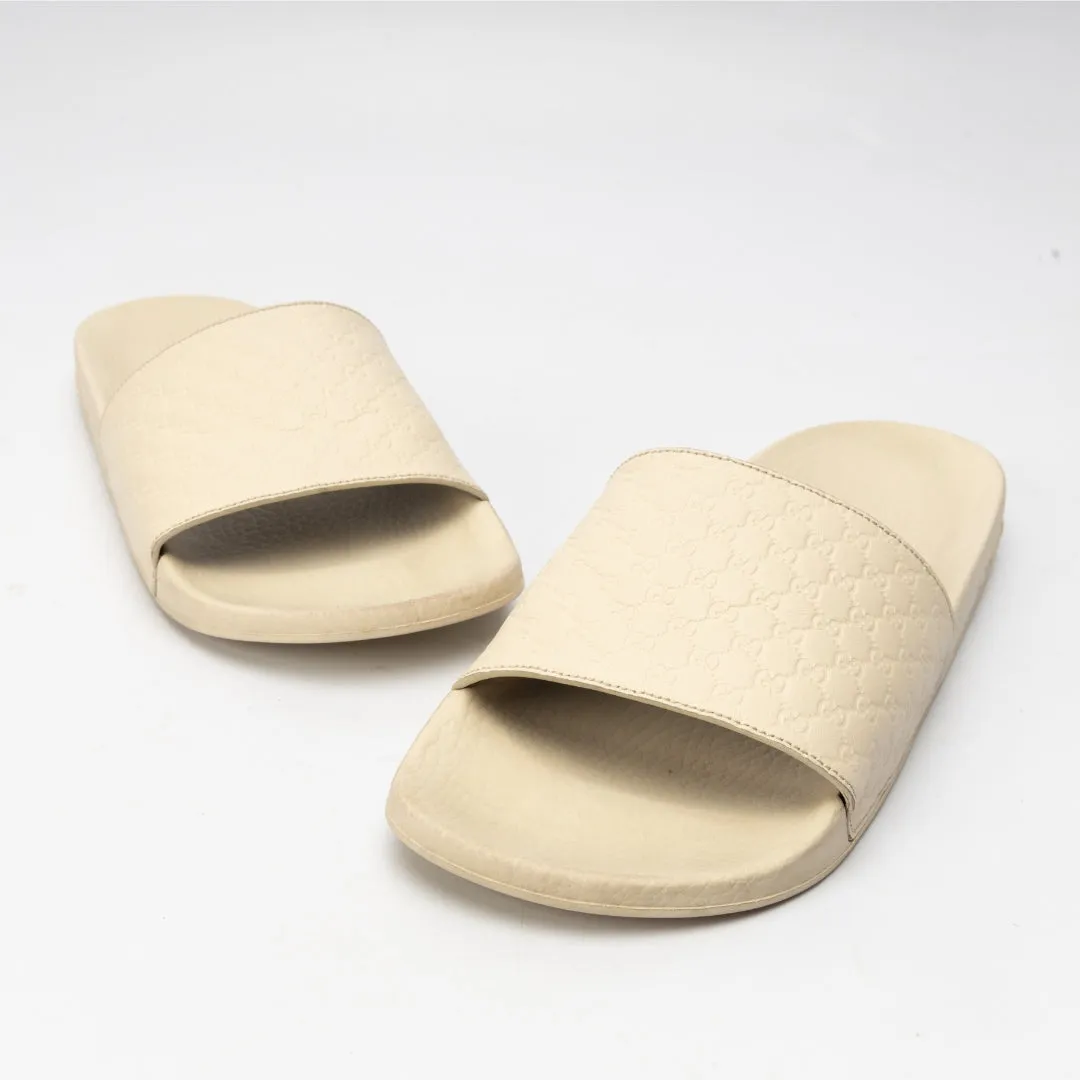Gucci Microguccissima Soft Off-white Sandals