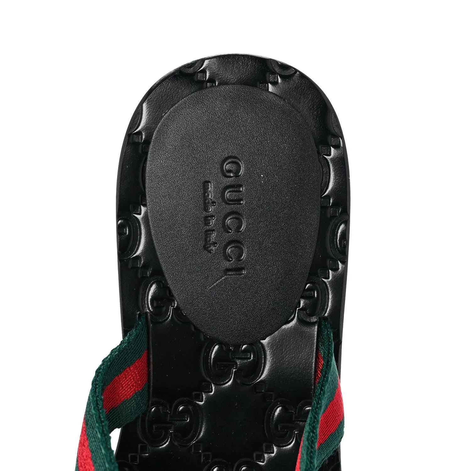 GUCCI Nylon Guccissima Web Thong Sandals