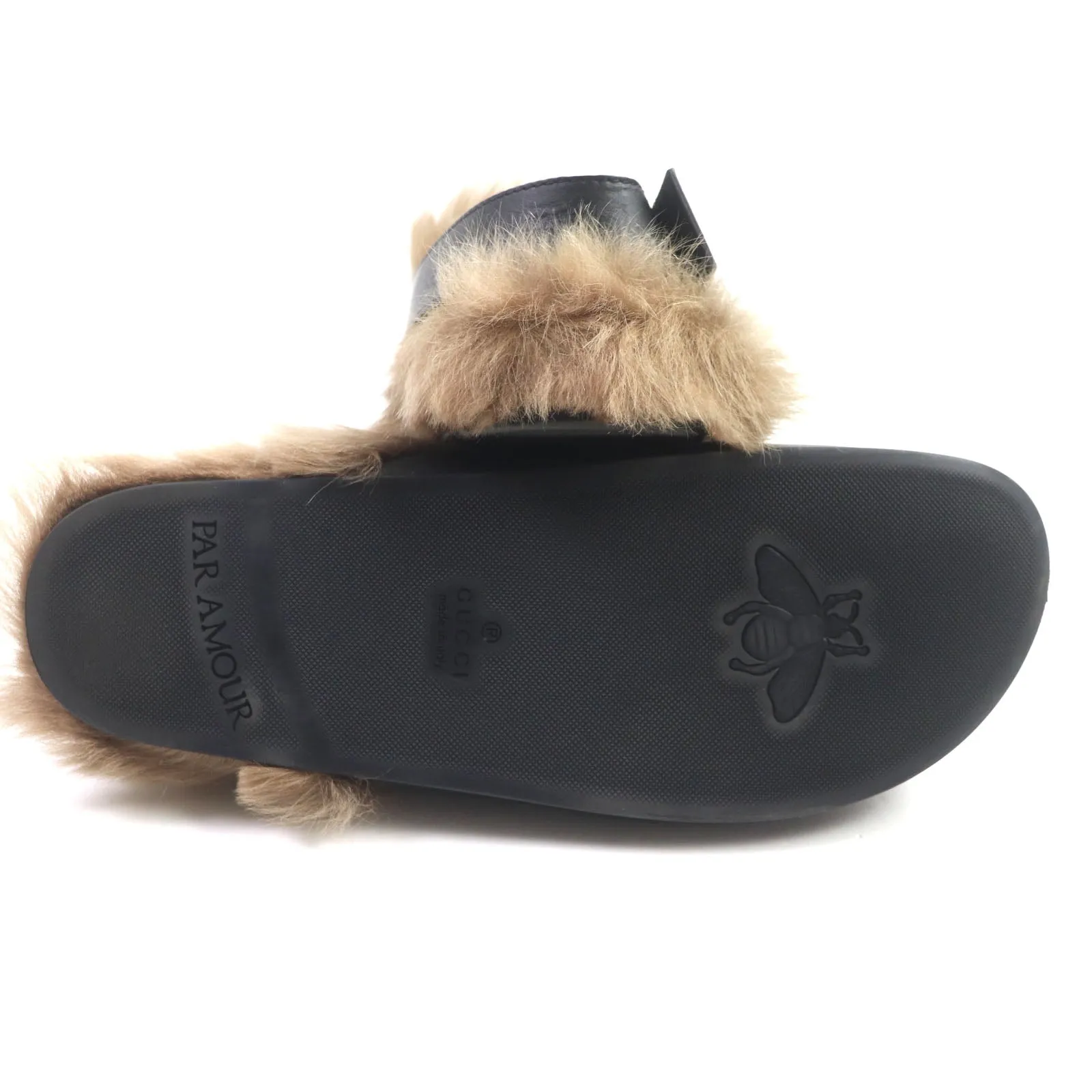 GUCCI Sandals 473493 leather black Horsebit