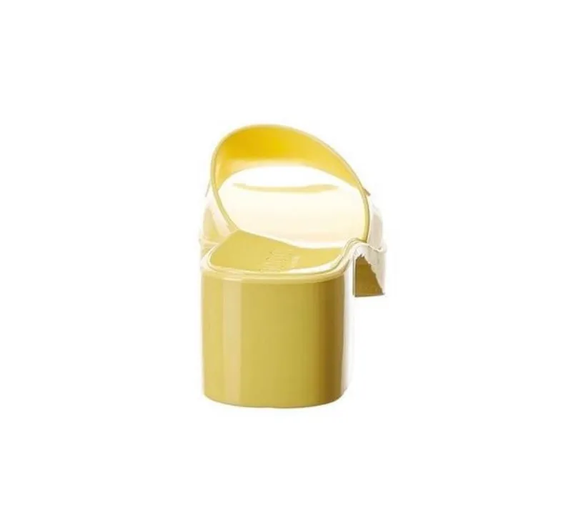 GUCCI YELLOW RUBBER PLATFORM SANDALS