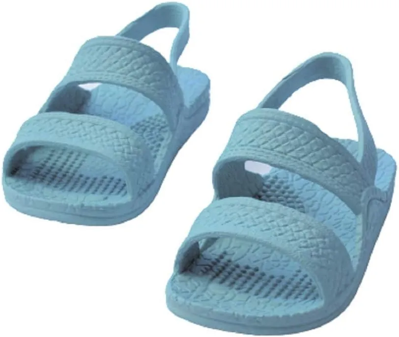 J-Slips Toddler Sandals with Back Strap - Comfortable Boys and Girls Jesus Jandals for Beach and Summer - Waterproof Hawaiian Slides in 12 Colors, Sandalias