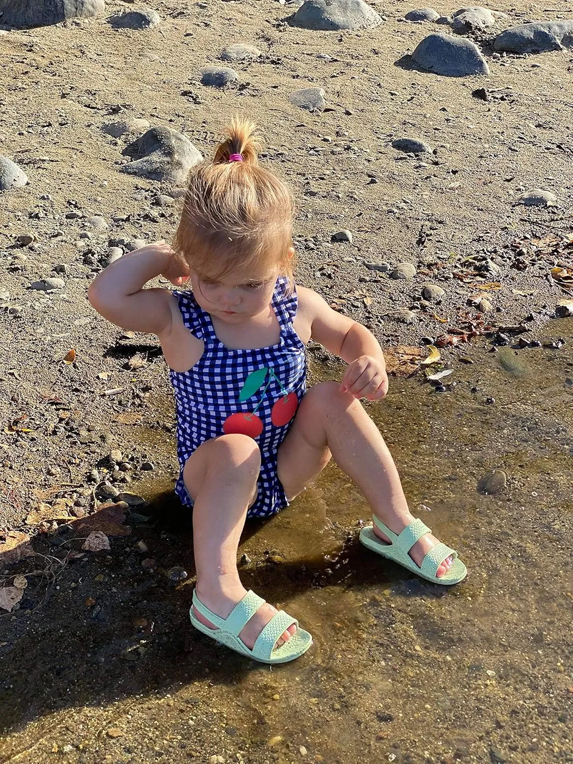 J-Slips Toddler Sandals with Back Strap - Comfortable Boys and Girls Jesus Jandals for Beach and Summer - Waterproof Hawaiian Slides in 12 Colors, Sandalias