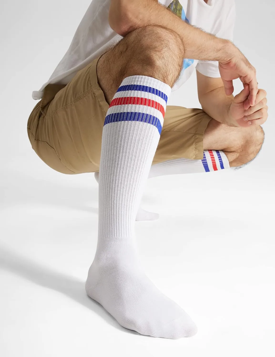 Joulli White Knee High Tube Socks 1-3 Pairs