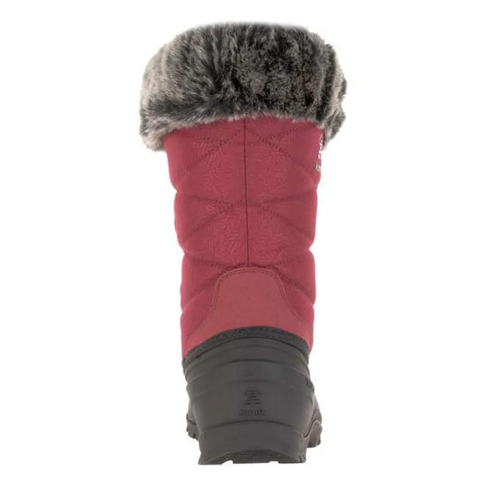 KAMIK MOMENTUM-3 Snow Seam-Sealed Waterproof Plush Faux-Fur Collar Boots RED