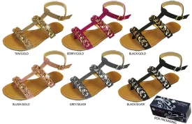 ladies boxed nubuck big chain sandal Case of 36