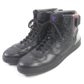 LOUIS VUITTON High cut sneakers Main: Leather black mens 8 Used
