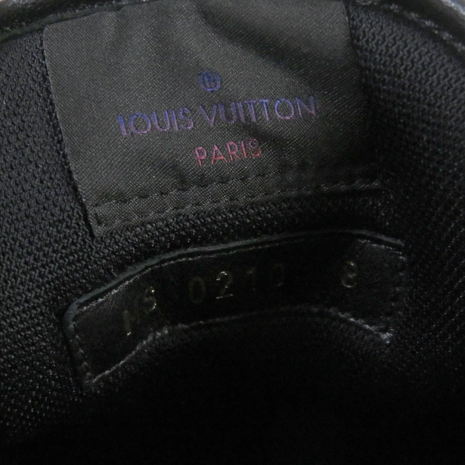 LOUIS VUITTON High cut sneakers Main: Leather black mens 8 Used