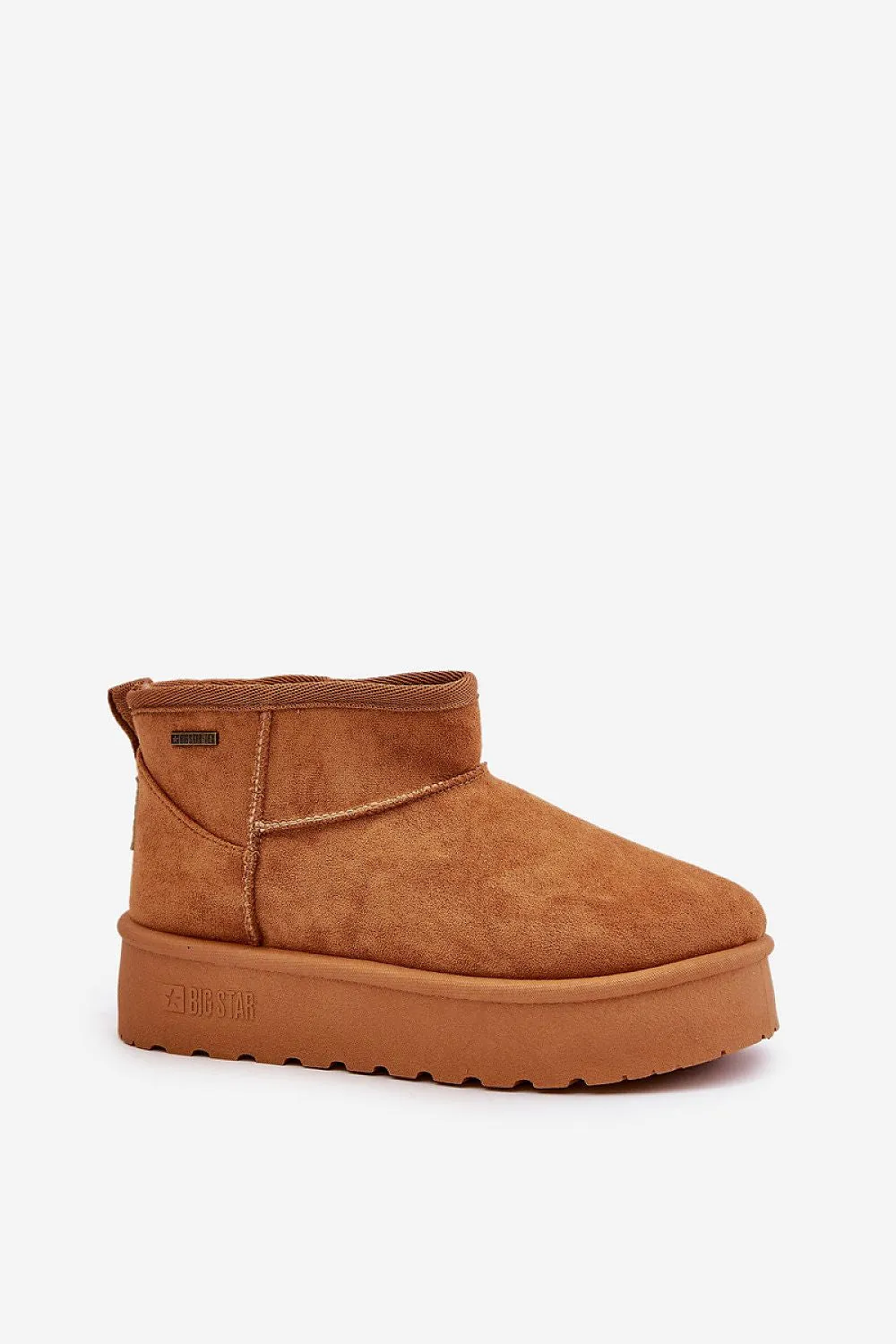 Low brown snow boots
