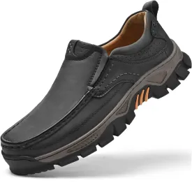 Men's Slip-On Loafers Comfortable Leather Casual Walking Shoes for Work Office Dress Outdoor