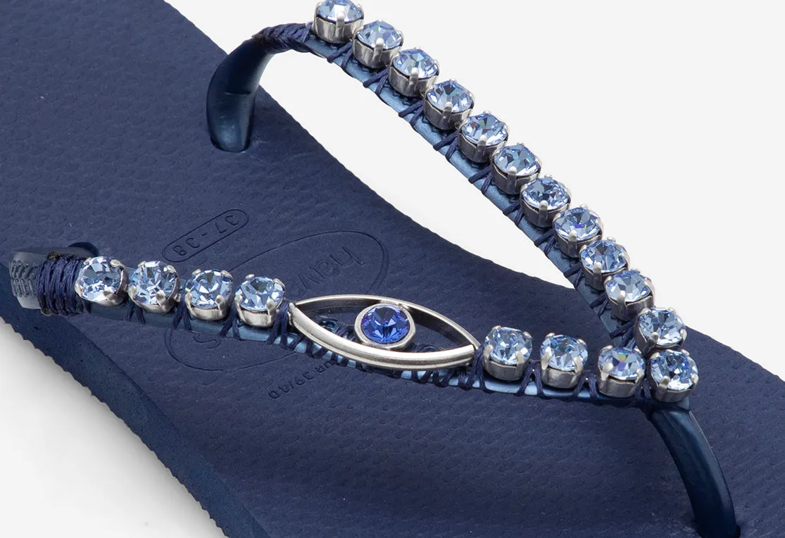Mini Blue Eye Flip Flops