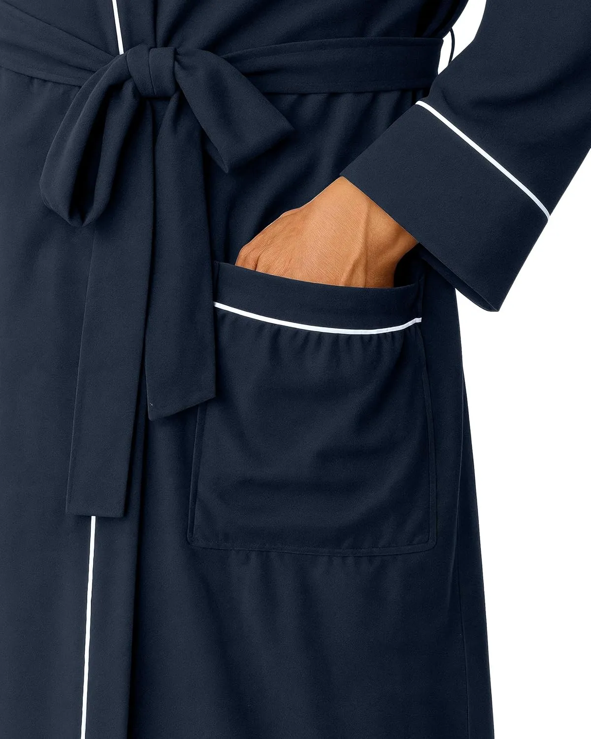 NY Threads Men's Robe Cotton Blend Knit Bathrobe