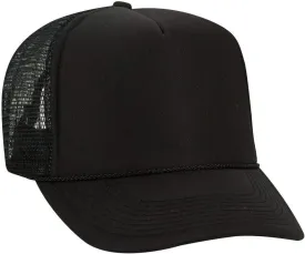 OTTO Polyester Foam Front 5 Panel High Crown Mesh Back Trucker Hat