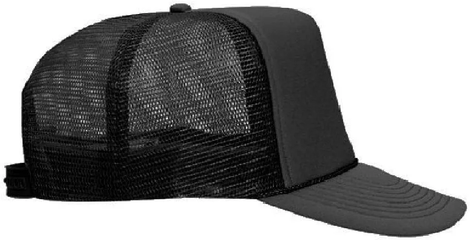 OTTO Polyester Foam Front 5 Panel High Crown Mesh Back Trucker Hat