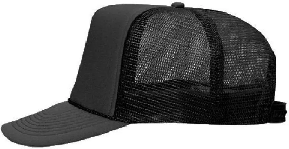 OTTO Polyester Foam Front 5 Panel High Crown Mesh Back Trucker Hat