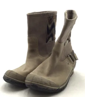 Sorel Women's Slimshortie NL2152-227 Tan Round Toe Mid-Calf Snow Boots - Sz 8.5