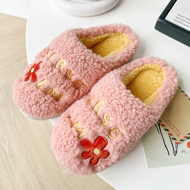 Thick-soled Cotton Slippers Women Home Non-slip Warm