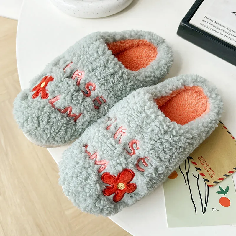 Thick-soled Cotton Slippers Women Home Non-slip Warm