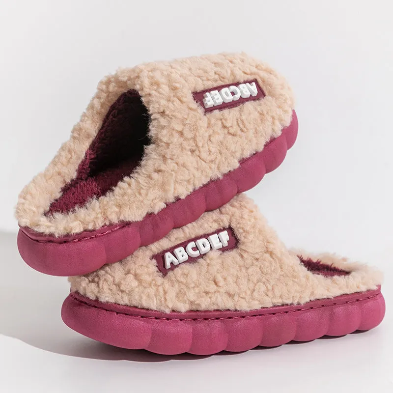Thick-soled Cotton Slippers Women Home Non-slip Warm