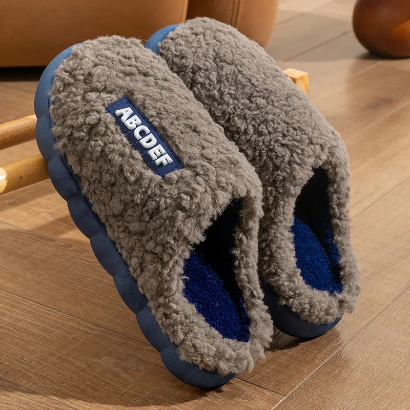 Thick-soled Cotton Slippers Women Home Non-slip Warm