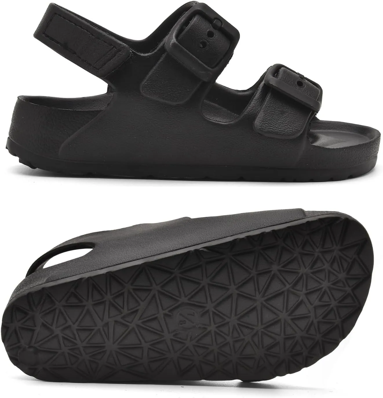 Toddler Unisex Adjustable Buckle Sandals ?C Comfortable Open Toe Beach & Pool Shoes for Boys & Girls with Back Strap