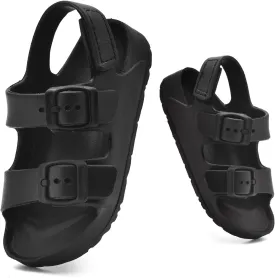 Toddler Unisex Adjustable Buckle Sandals ?C Comfortable Open Toe Beach & Pool Shoes for Boys & Girls with Back Strap