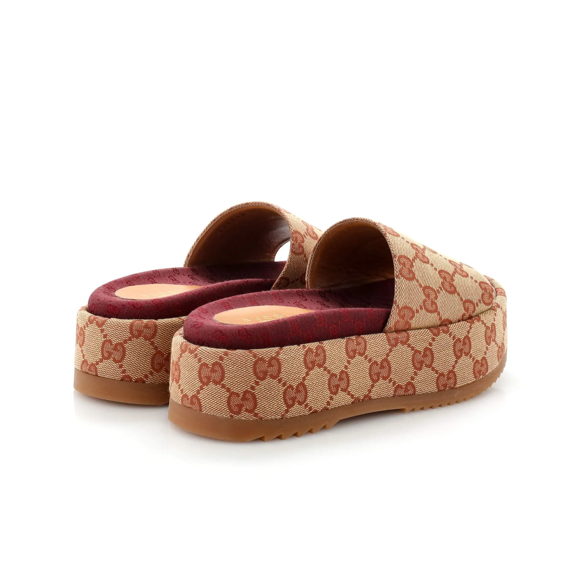 Women's Angelina Platform Slide Sandals GG Canvas