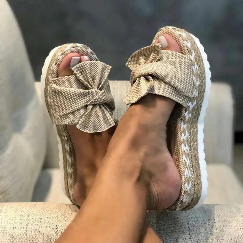 Women’s Bow Summer Sandals - Flip-flops Beach Shoes