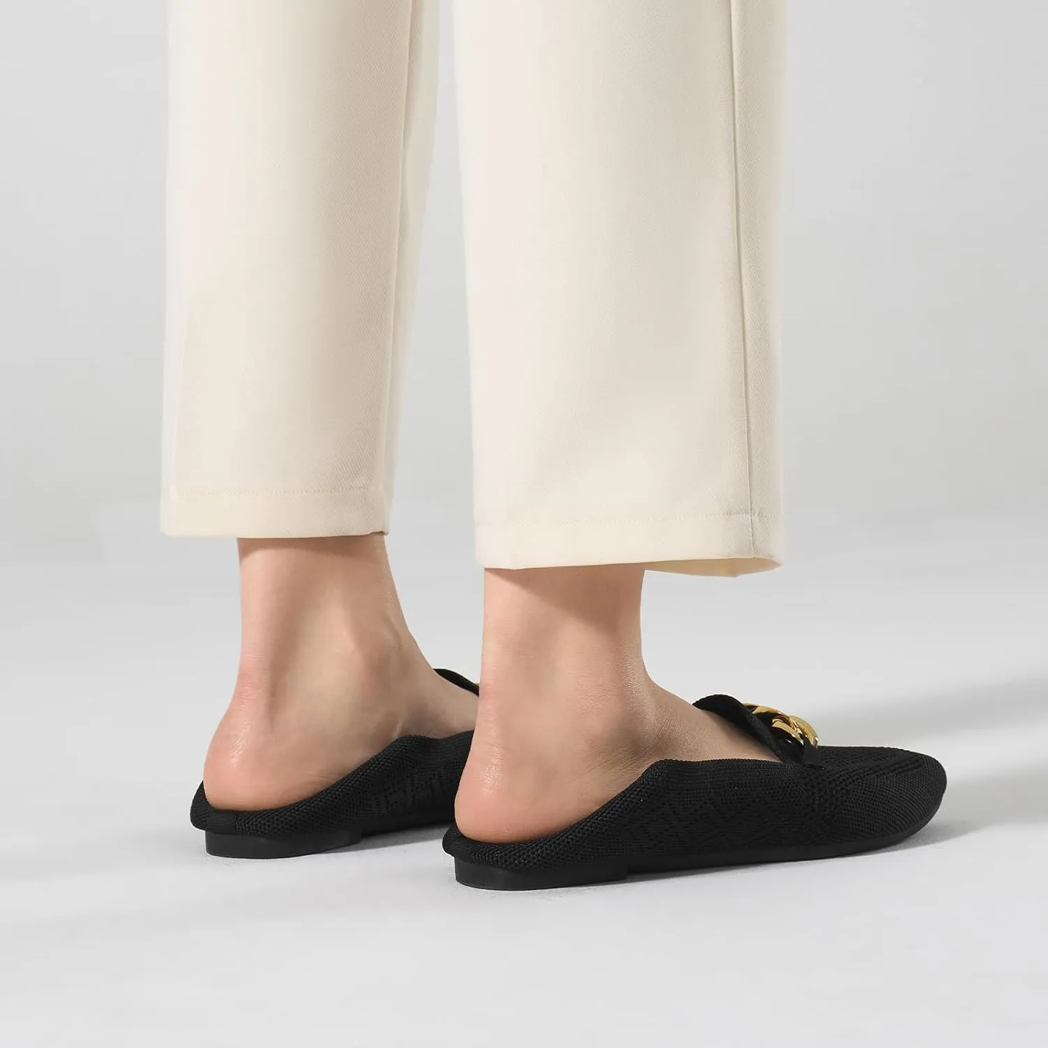 Womens Casual Dressy Loafers Comfortable Breathable Knit Loafers Lightweight Pointed Toe Flats for Women