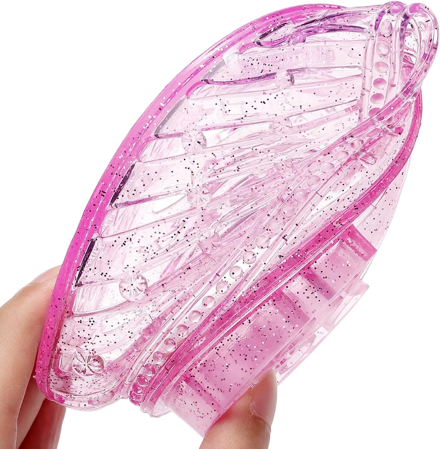 Womens Jelly Shoes, White Jellies Sandals Glitter Clear Flats Slip On Summer Beach Slippers Transparent Closed Toe Soft Slide