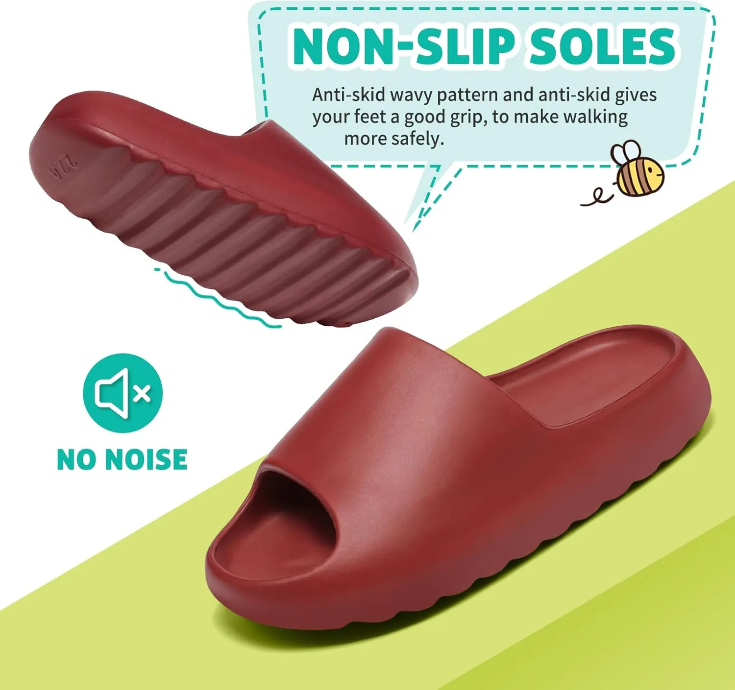 XTJSCBDSH Kids Cloud Slides Boys Girls Pillow Slippers ?C Slip-On Slide Sandals, Summer Beach Pool Shoes, Indoor and Outdoor